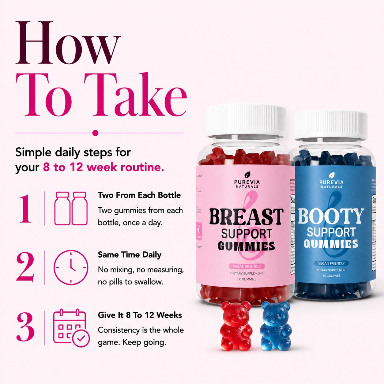 Purevia Naturals™ Booty & Breast Support Gummies
